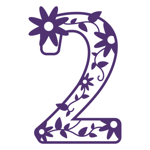Floral alphabet number two