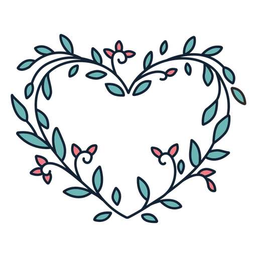 Blume Kranz kleine Blätter Hand gezeichnet PNG-Design