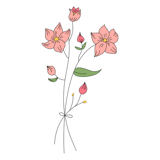 Blumenknospen die Hand gezeichnet zeichnen PNG-Design