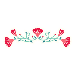 Flores primavera horizontal composición plana Diseño PNG