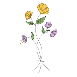 Diseño PNG Y SVG De Flores Hojas Dibujo Dibujado A Mano Para Camisetas Diseño PNG Y SVG De Flores Hojas Dibujo Dibujado A Mano Para Camisetas