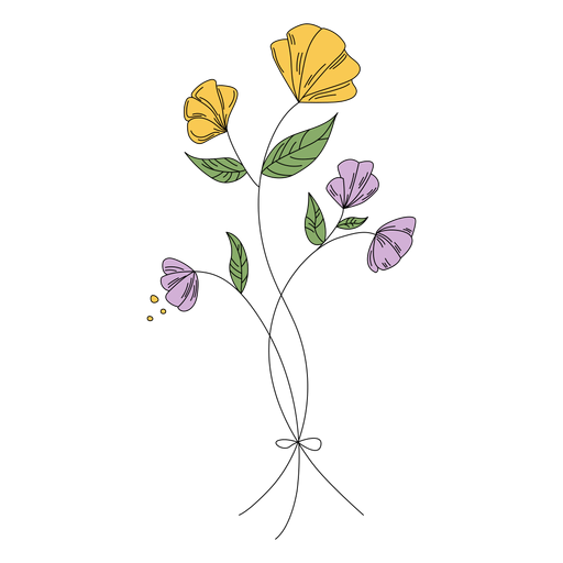Blumenblätter zeichnen Hand gezeichnet PNG-Design