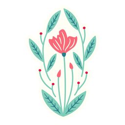 Composição plana de flores oval de primavera Desenho PNG