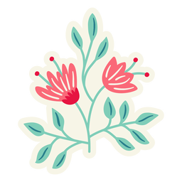 Flores em volta da composição da primavera plana Desenho PNG