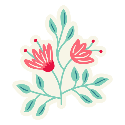 Blumen rund Frühling Zusammensetzung flach PNG-Design
