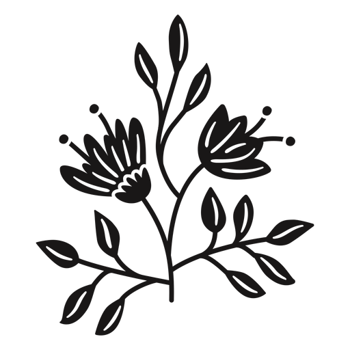 Blumen Roundspring Zusammensetzung PNG-Design