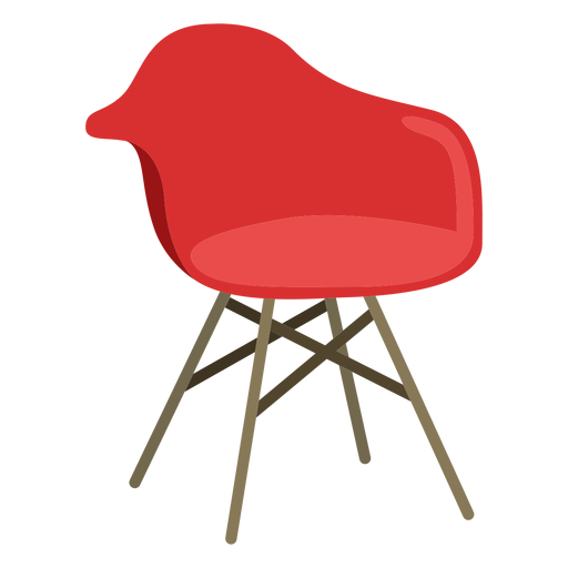 Möbel Pop-Art-Stuhl rot flach PNG-Design