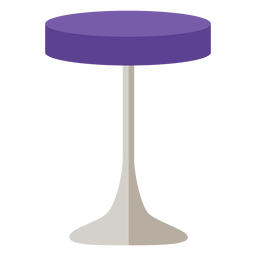 Furniture pop art stool purple revolve flat PNG Design