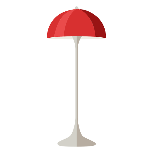 Mueble l?mpara de mesa pop art rojo plano Diseño PNG