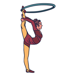 Girl circus ring hand drawn PNG Design