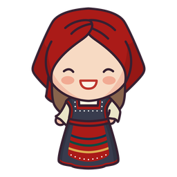 Grécia personagem fofa garota rindo Desenho PNG