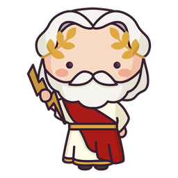 Greece cute character old man flat PNG Design Transparent PNG