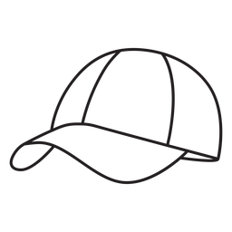 Sombrero redondo trazo de elemento pickleball Diseño PNG