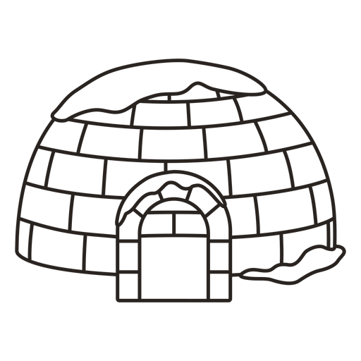Trazo frontal de iglús Diseño PNG