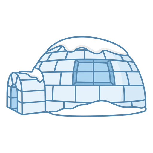 Igloos left window flat - Transparent PNG & SVG vector file