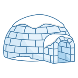 Igloos right flat PNG Design
