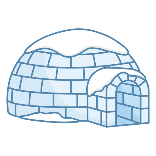 Igloos derecho plano Diseño PNG