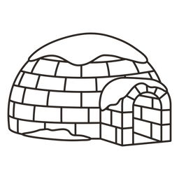 Igloos right stroke Transparent PNG