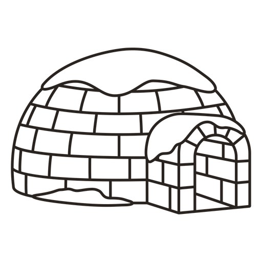Igloos right stroke PNG Design