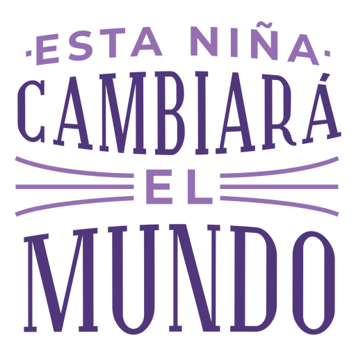 Letras del mundo del cambio español del día internacional de la mujer Diseño PNG