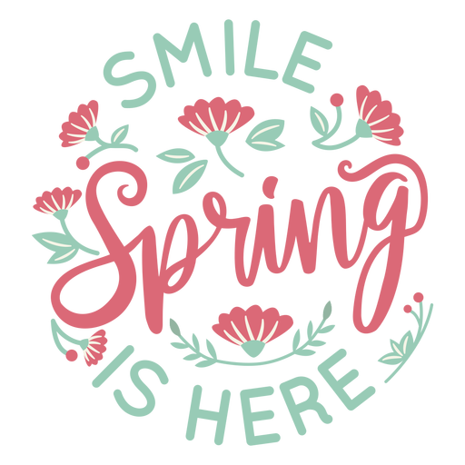 Download Lettering spring is here flat - Transparent PNG & SVG ...