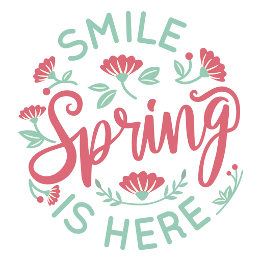 Lettering spring is here flat