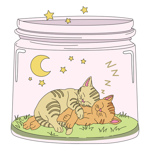 Mason jar art kitten PNG Design
