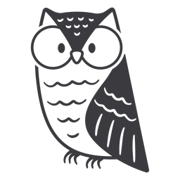 Owl glasses flat PNG Design