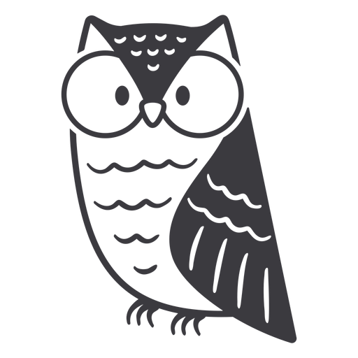 Owl glasses flat PNG Design