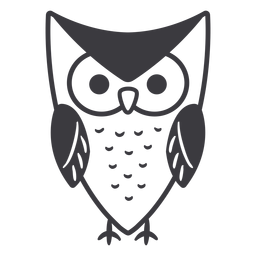 Owl light eyes open flat PNG Design