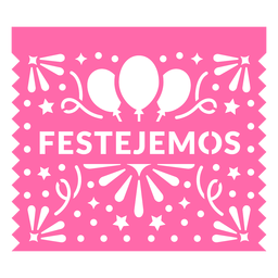 Celebração papel picado Desenho PNG