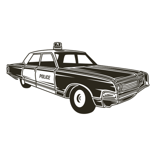 Carro de polícia preto direito Desenho PNG