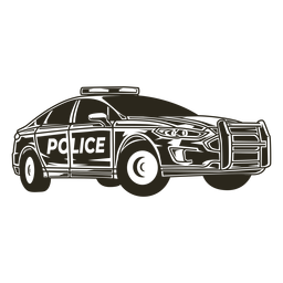 Polizeiauto leuchtet modern PNG-Design