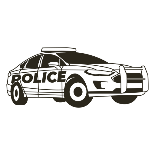 Luzes de carro de polícia com curso direito moderno Desenho PNG