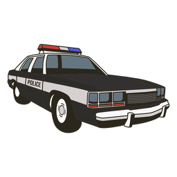 Luces de coche de policía a la derecha Diseño PNG