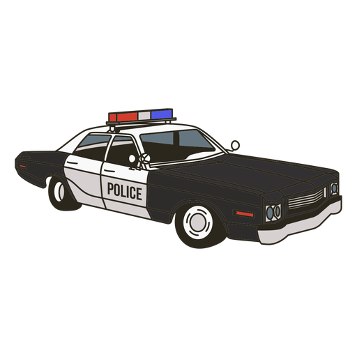 Luzes de carro de polícia vintage Desenho PNG