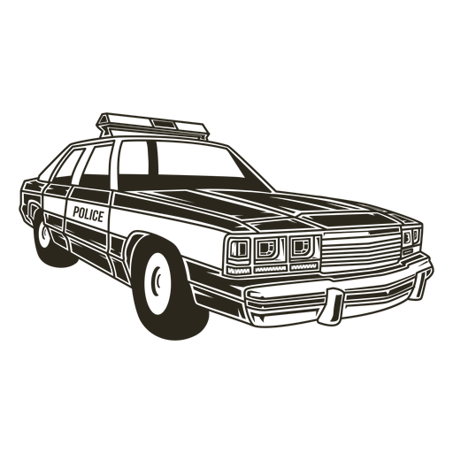 Police car right PNG Design