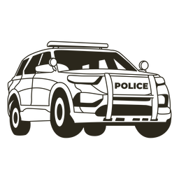 Design PNG E SVG De Caminhão De Carro De Polícia Para Camisetas