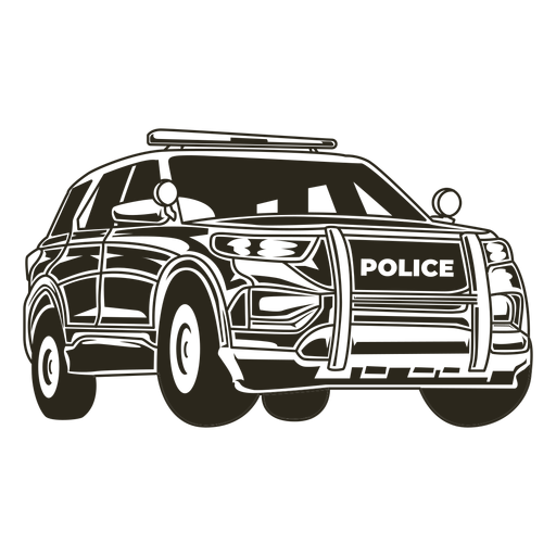 Design PNG E SVG De Luzes De Carro De Polícia Vintage Para Camisetas