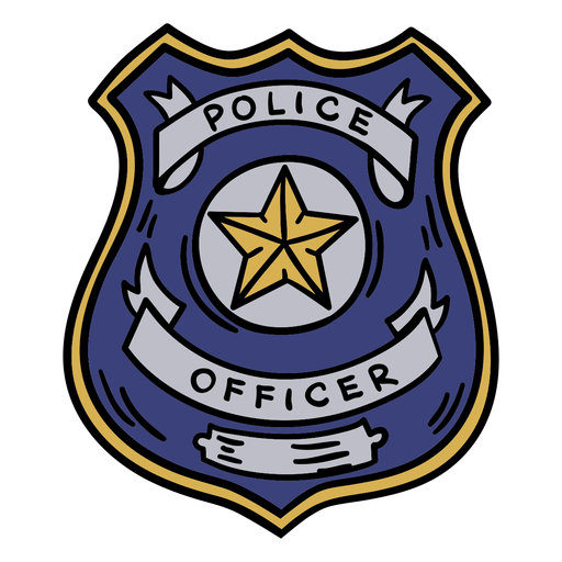 Polizeiabzeichen Hand gezeichnet PNG-Design