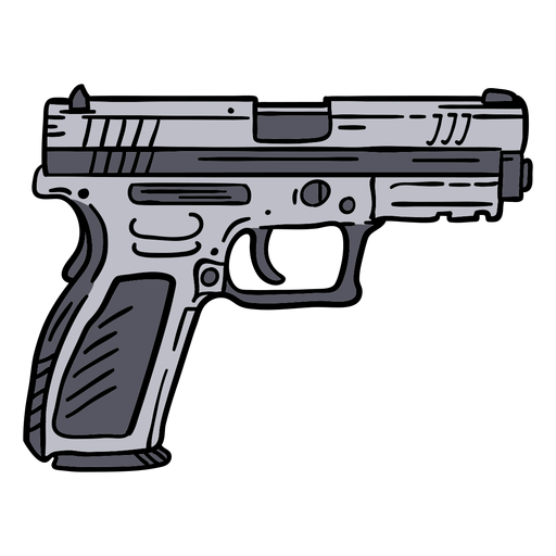 Polizeipistolenhand gezeichnet PNG-Design