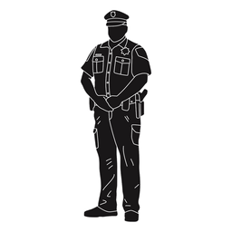 Police policeman attention PNG Design Transparent PNG