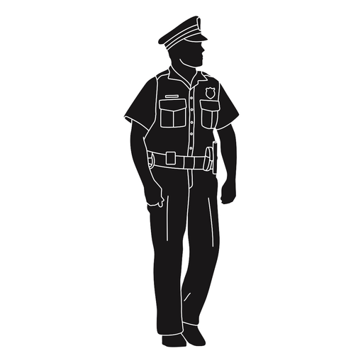 Police policeman standing PNG Design