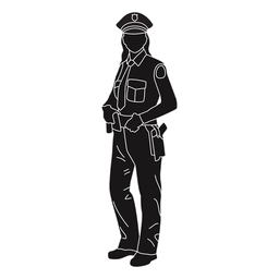 Police policewoman standing Transparent PNG