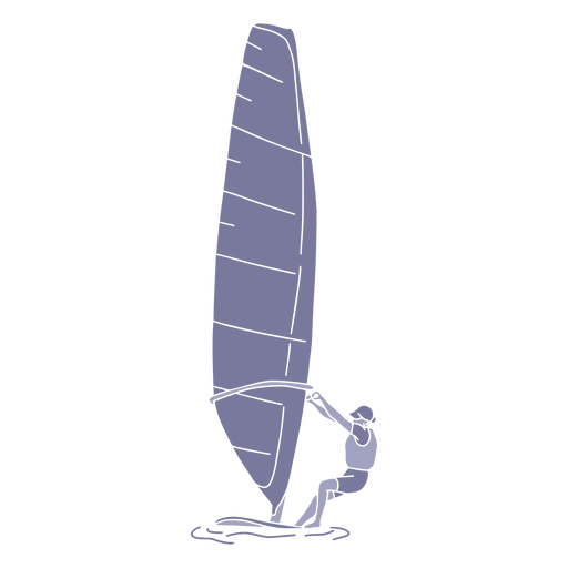 Segelfrau flach PNG-Design