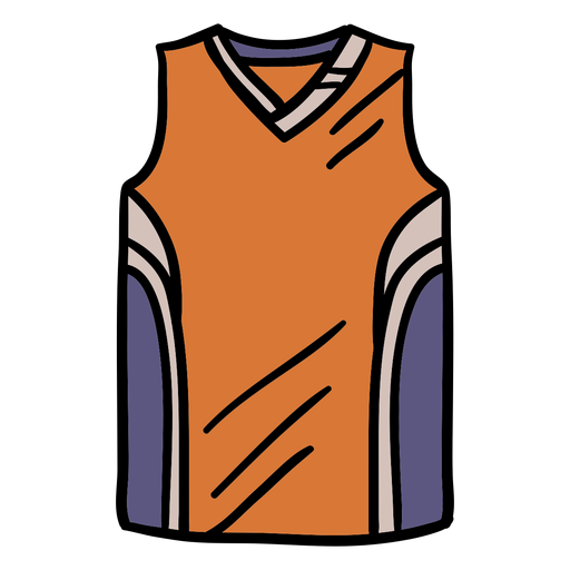 Camisa de basquete desenhada à mão Desenho PNG