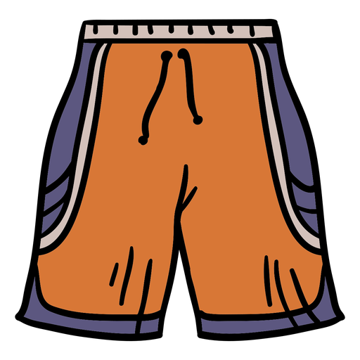 Pantalones cortos de baloncesto dibujados a mano