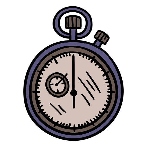 Stopwatch basketball hand drawn PNG Design