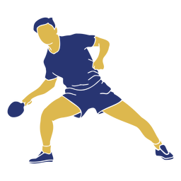 Tabletennis man waiting flat PNG Design