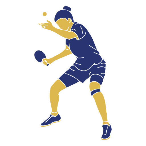 Tabletennis Woman Serving Flat Transparent Png Svg Vector File